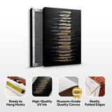 Black And Gold Abstract Minimalist Wall Art - Tailored Canvases - Flyclothing LLC