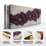 Purple Flower Plaster Wall Art - Tailored Canvases - Flyclothing LLC