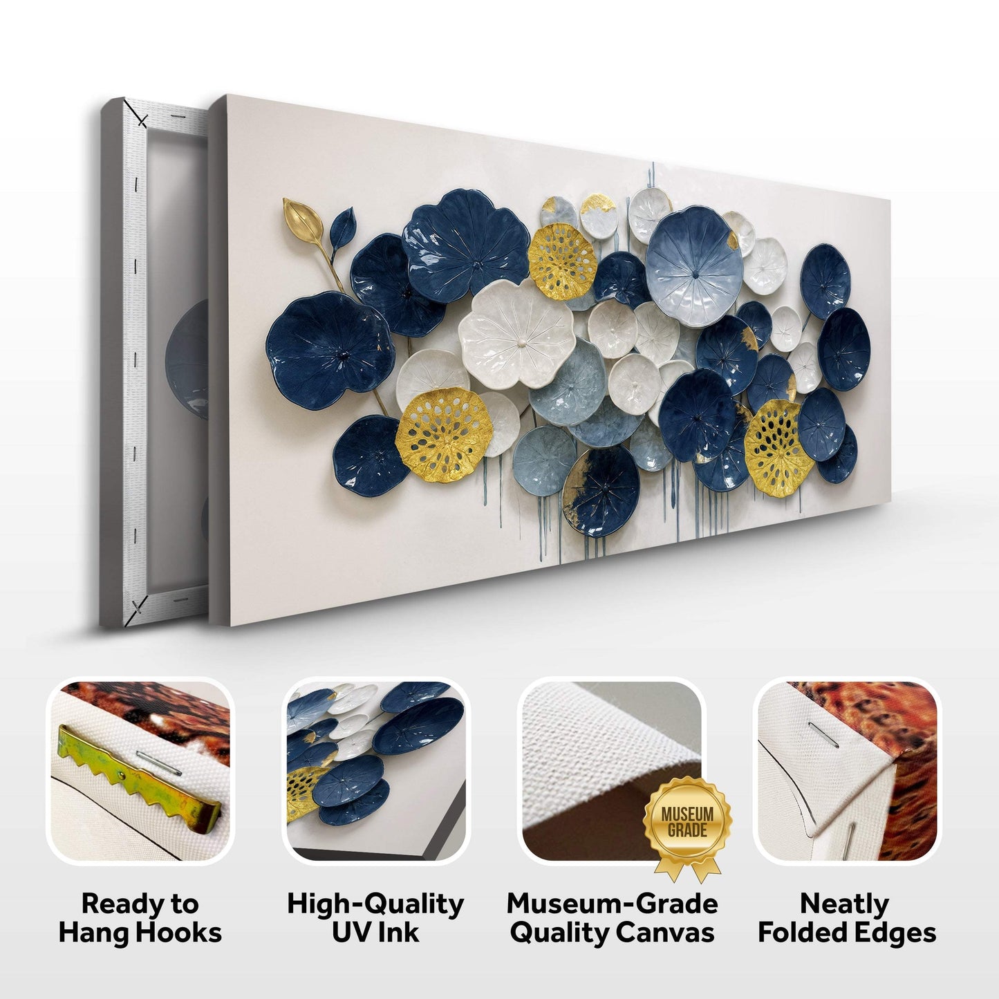 Lotus Leaf Abstract Wall Art VII - Tailored Canvases - Flyclothing LLC