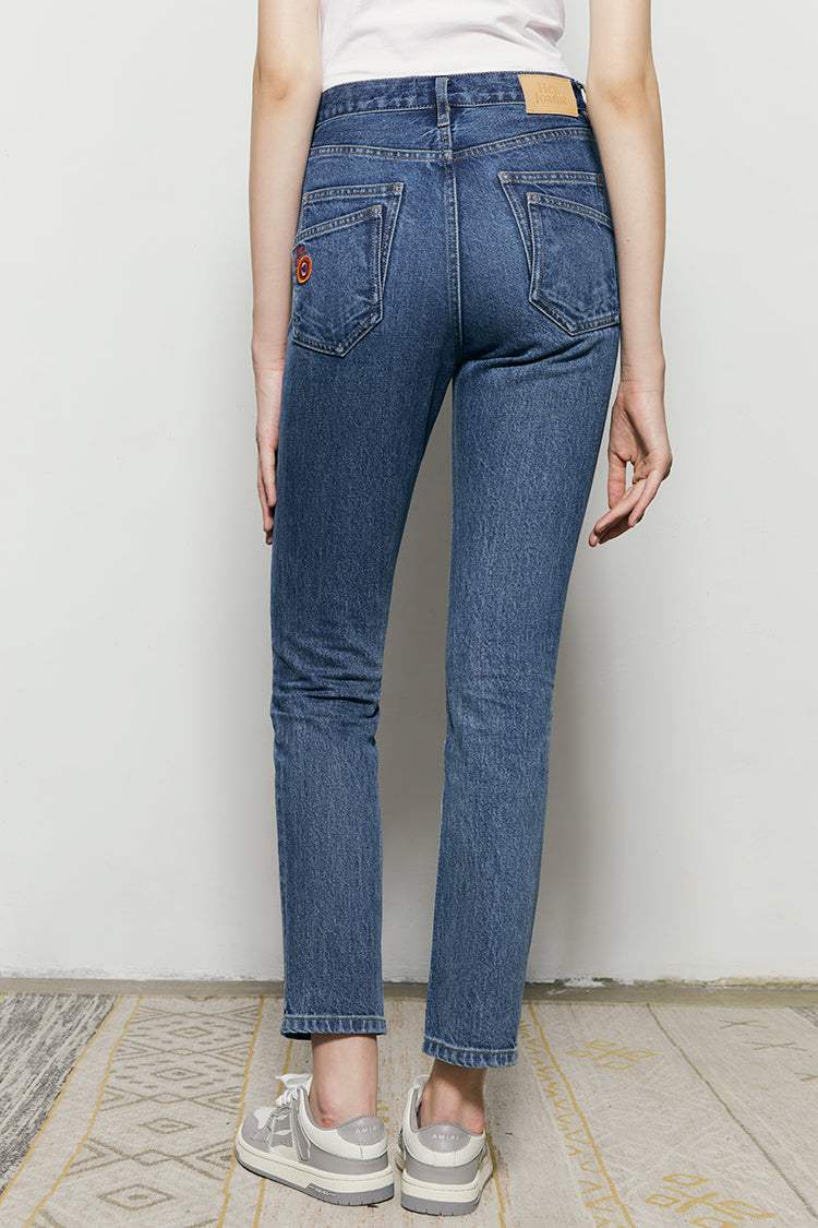 Two Shots High Rise Straight Crop Jeans HJ013 - Hey Joanie - Flyclothing LLC