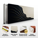 Black and Gold Minimalist Abstract Wall Art - Tailored Canvases - Flyclothing LLC