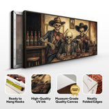 Cowboy Skeletons Western Bar Wall Art - Tailored Canvases - Flyclothing LLC