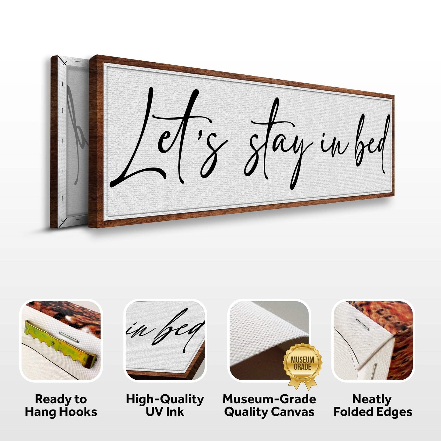 Let's Stay in Bed Bedroom Sign II - Tailored Canvases - Flyclothing LLC