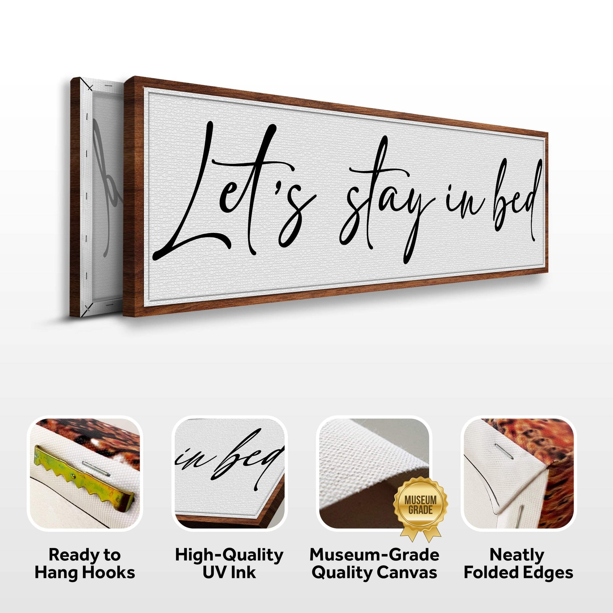 Let's Stay in Bed Bedroom Sign II - Tailored Canvases - Flyclothing LLC