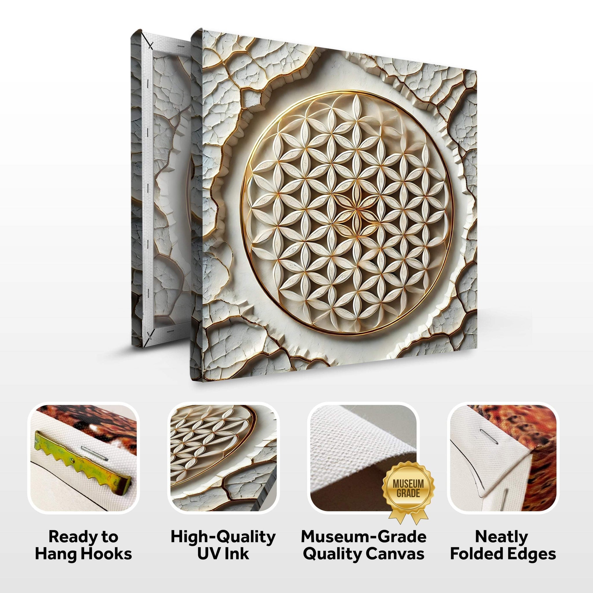 Flower Of Life Wall Art VI - Tailored Canvases - Flyclothing LLC