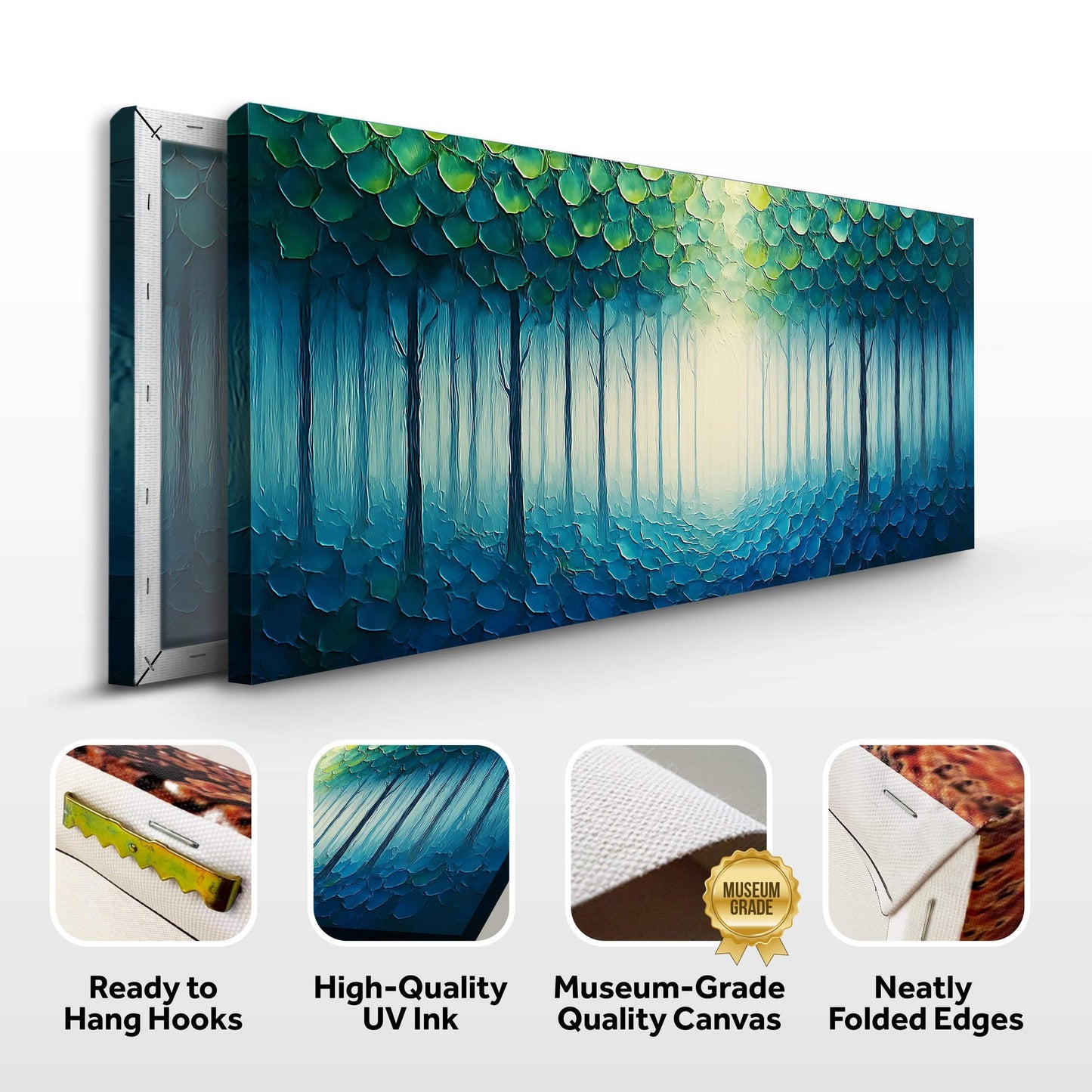 Forest Whispers Impasto Wall Art - Tailored Canvases - Flyclothing LLC