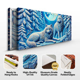 3D Wolves Wall Art V - Tailored Canvases - Flyclothing LLC