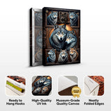 3D Wolf Collage Wall Art III - Tailored Canvases - Flyclothing LLC