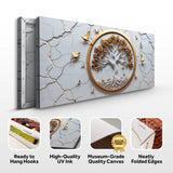 3D Celtic Tree of Life Wall Art - White - Tailored Canvases - Flyclothing LLC
