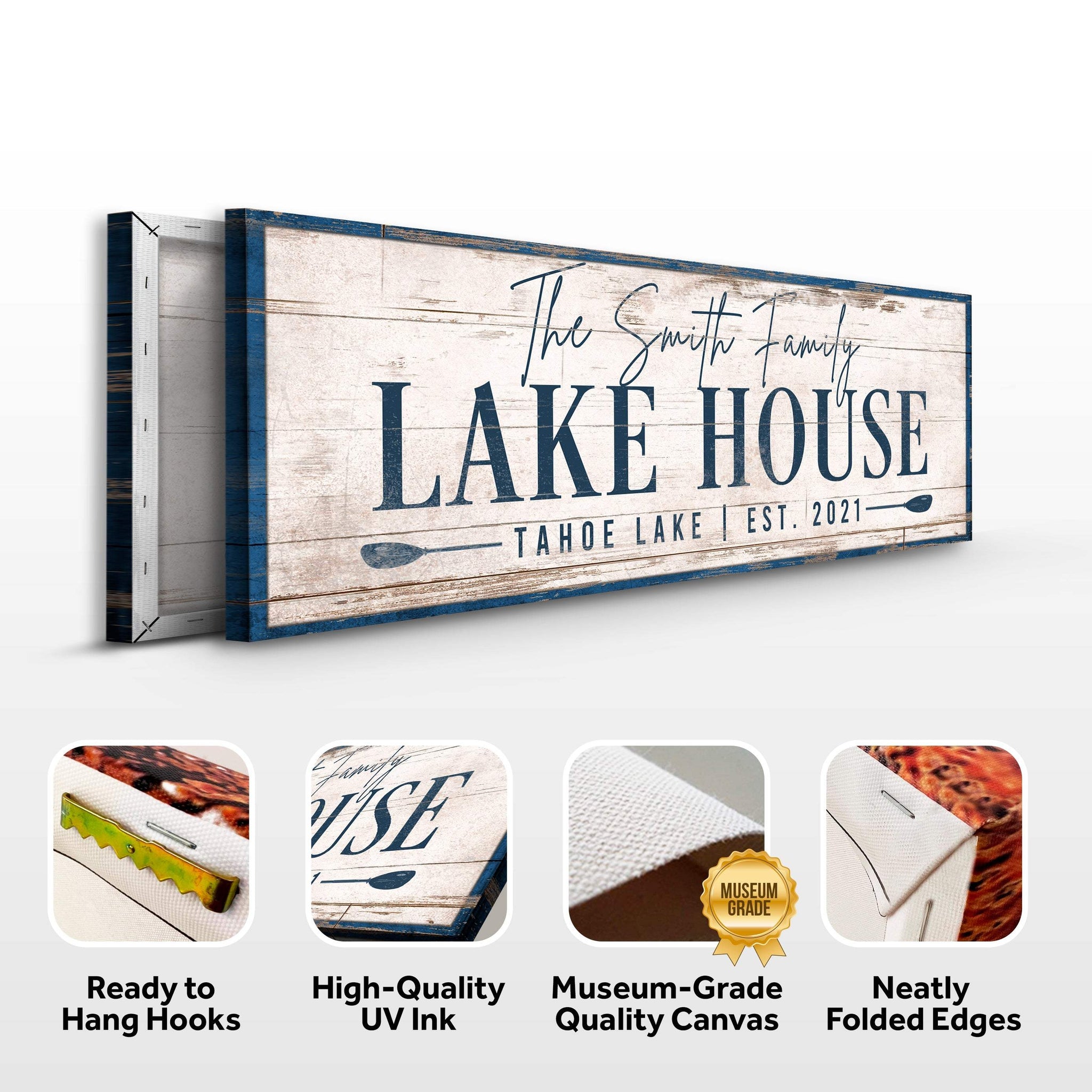 Personalized Lake House Sign V - Tailored Canvases - Flyclothing LLC