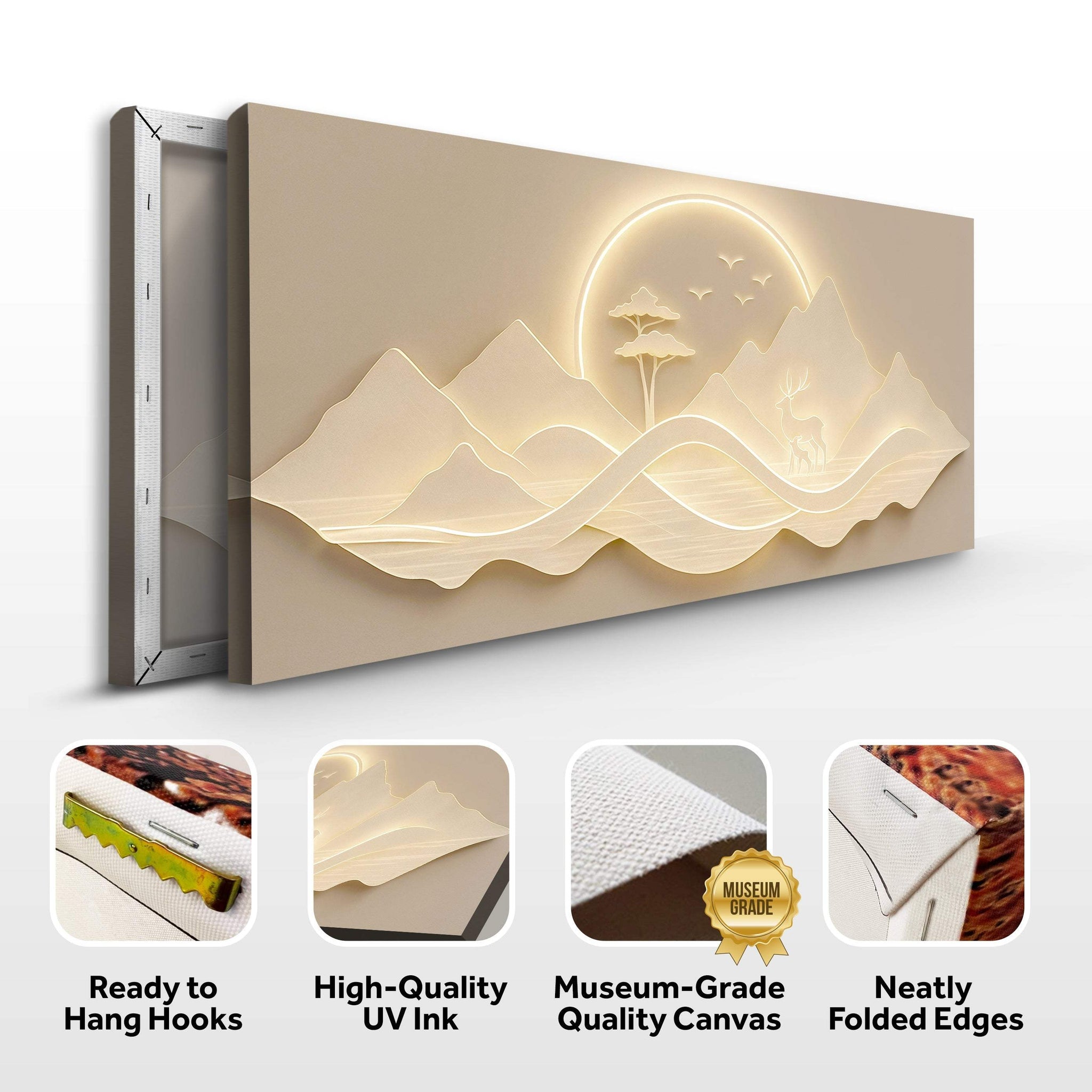 Modern Mountain Landscape Wall Art - Tailored Canvases - Flyclothing LLC