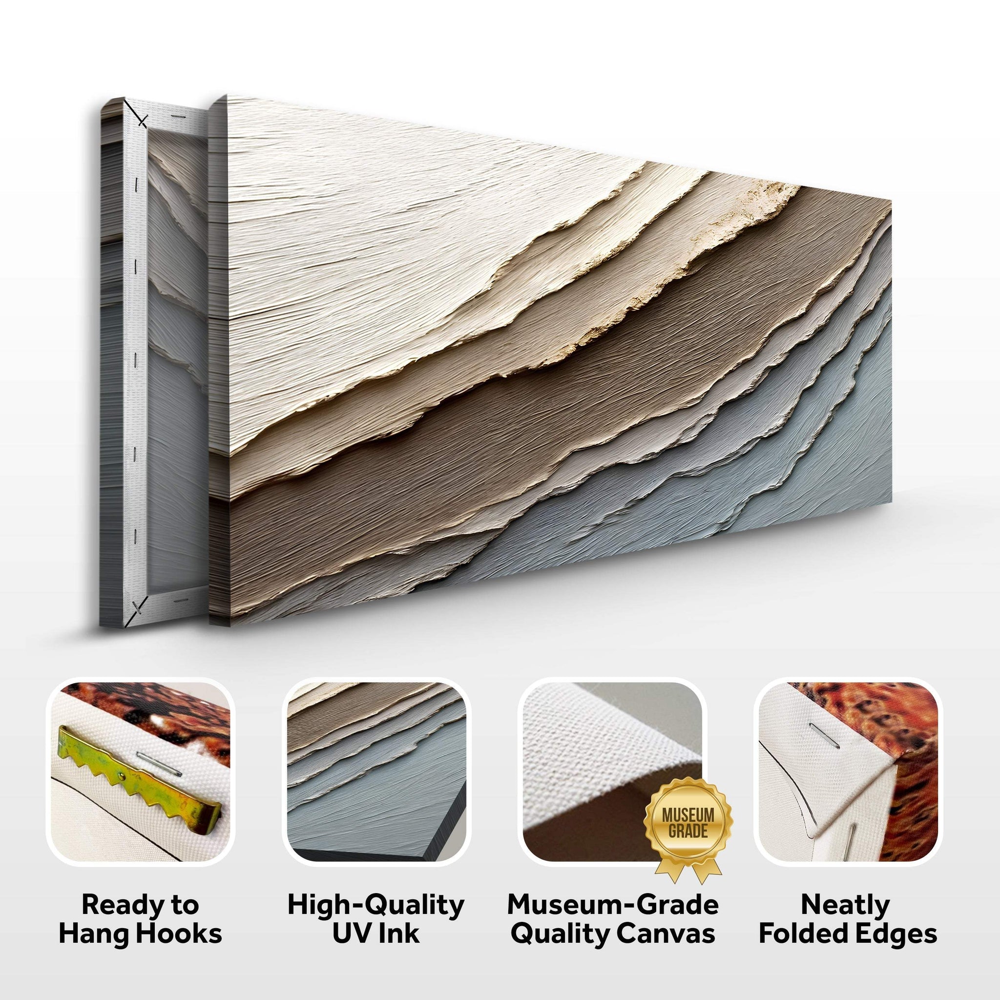 Abstract Earth Tones Wall Art - Tailored Canvases - Flyclothing LLC
