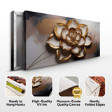 Golden Lotus Minimalist Abstract Wall Art - Tailored Canvases - Flyclothing LLC