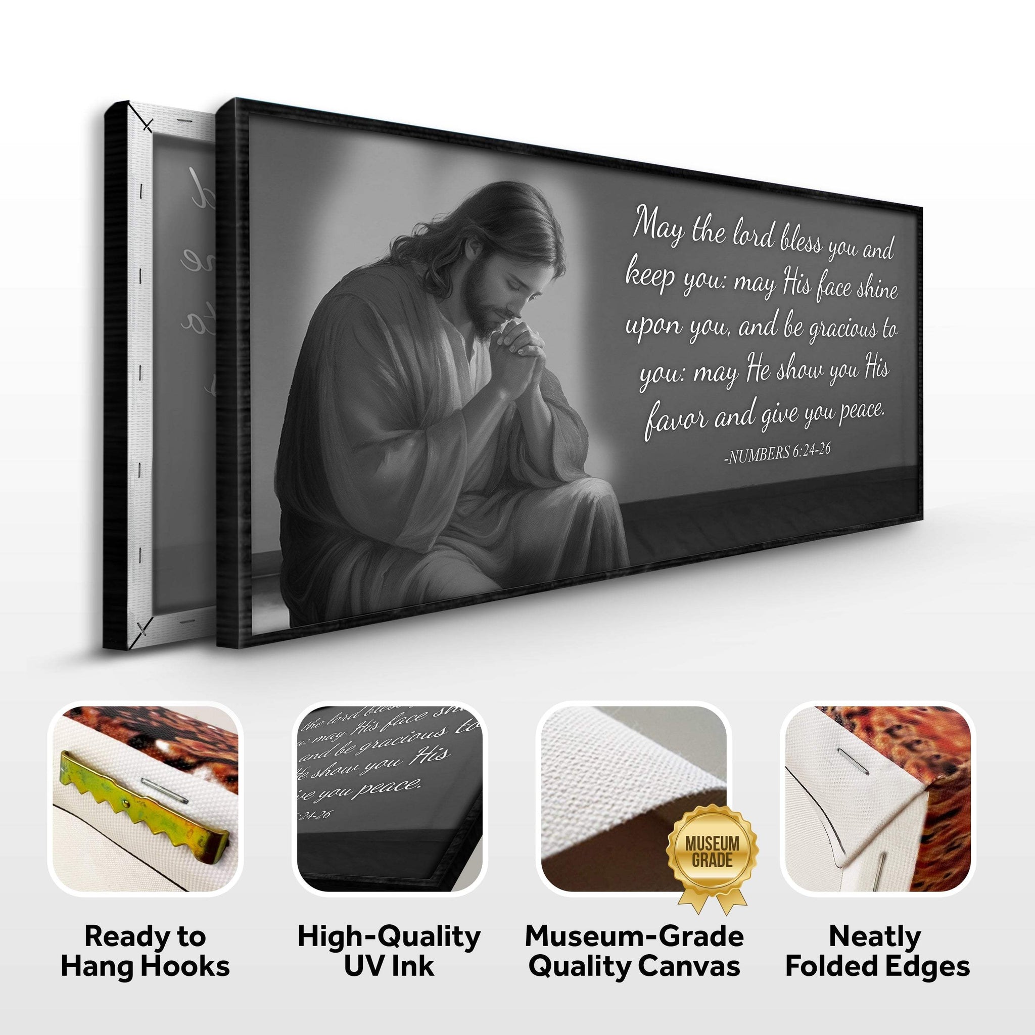 Numbers 6:24-26 - May The Lord Bless You Faith Sign III - Tailored Canvases - Flyclothing LLC