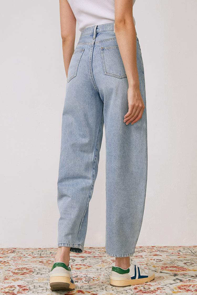 Queens Of Noise High Rise Barrel Jeans HJ026 [FINAL SALE] - Hey Joanie - Flyclothing LLC