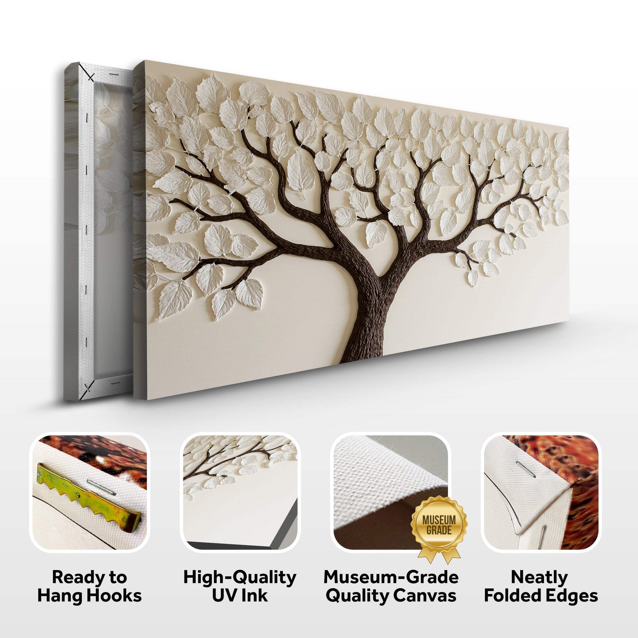 Ivory Canopy Tree Wall Art - Tailored Canvases - Flyclothing LLC