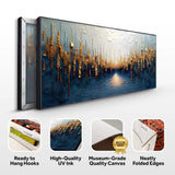 Golden Forest Reflection Abstract Wall Art - Tailored Canvases - Flyclothing LLC