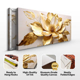 Golden Dandelion Minimalist Abstract Wall Art VIII - Tailored Canvases - Flyclothing LLC