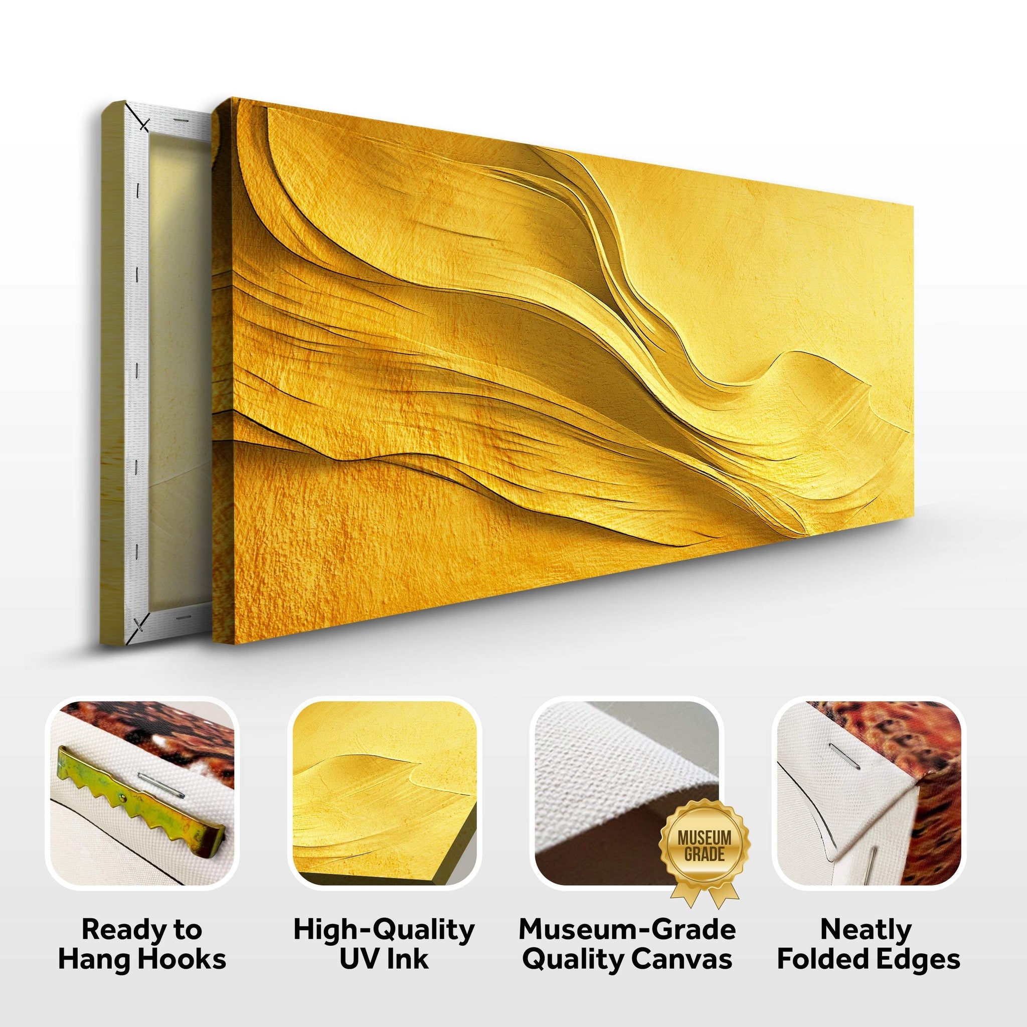 Gold Minimalist Wall Art - Tailored Canvases - Flyclothing LLC