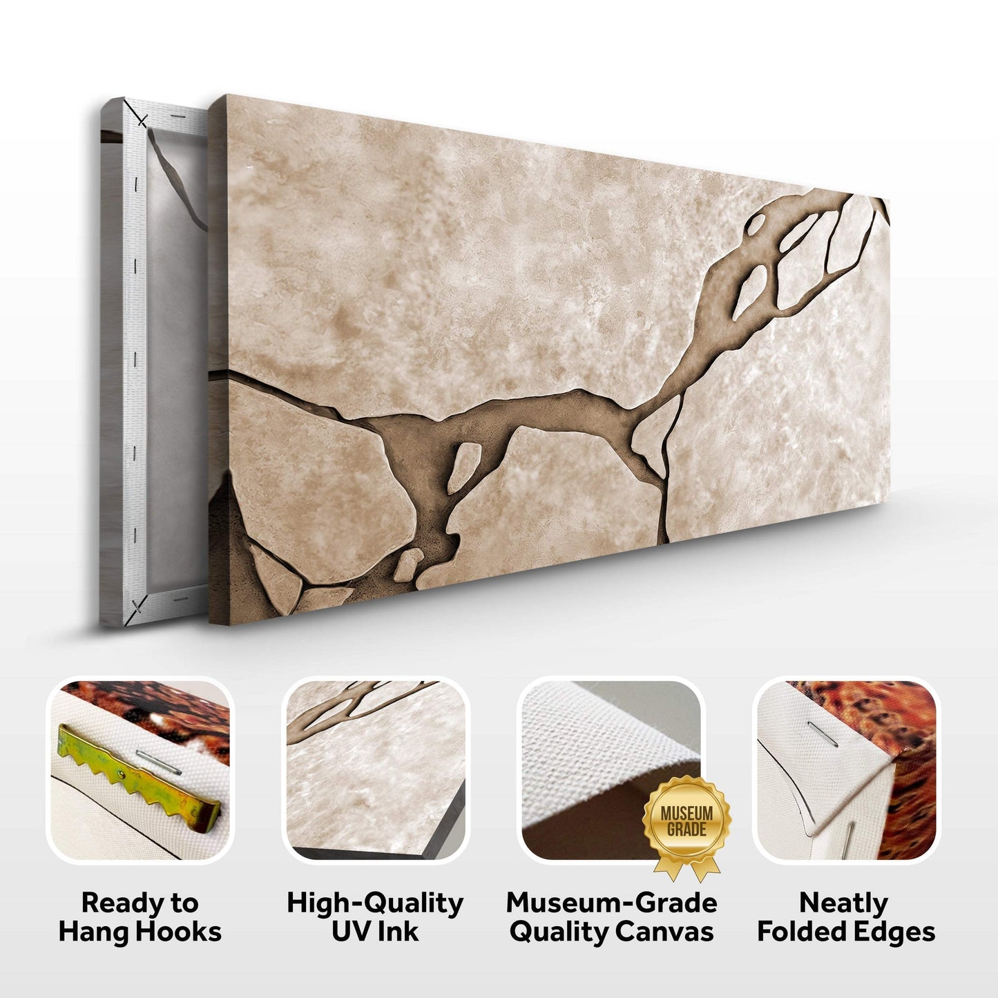 Muddy Abstract Wall Art - Tailored Canvases - Flyclothing LLC
