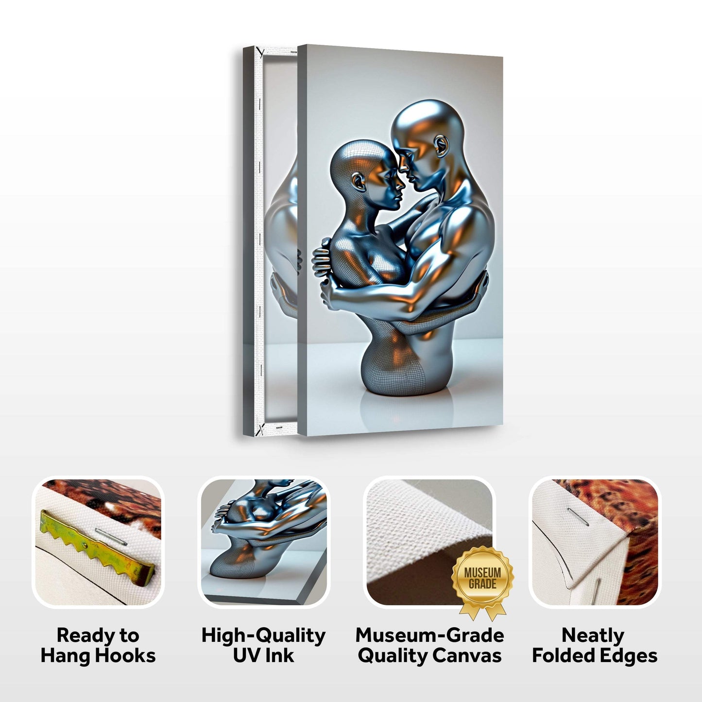 Eternal Love Figure Abstract Wall Art II - Tailored Canvases - Flyclothing LLC