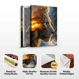 Lion Winter Summer Surrealism Wall Art - Tailored Canvases - Flyclothing LLC
