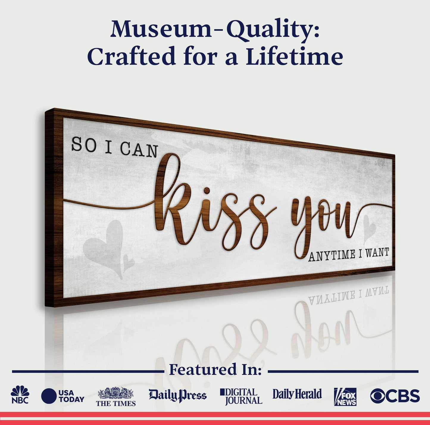 So I Can Kiss You Anytime I Want Bedroom Sign II - Tailored Canvases - Flyclothing LLC