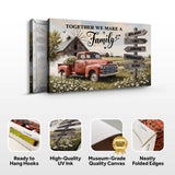 Personalized Family Farmhouse Old Truck Wall Art - Tailored Canvases - Flyclothing LLC