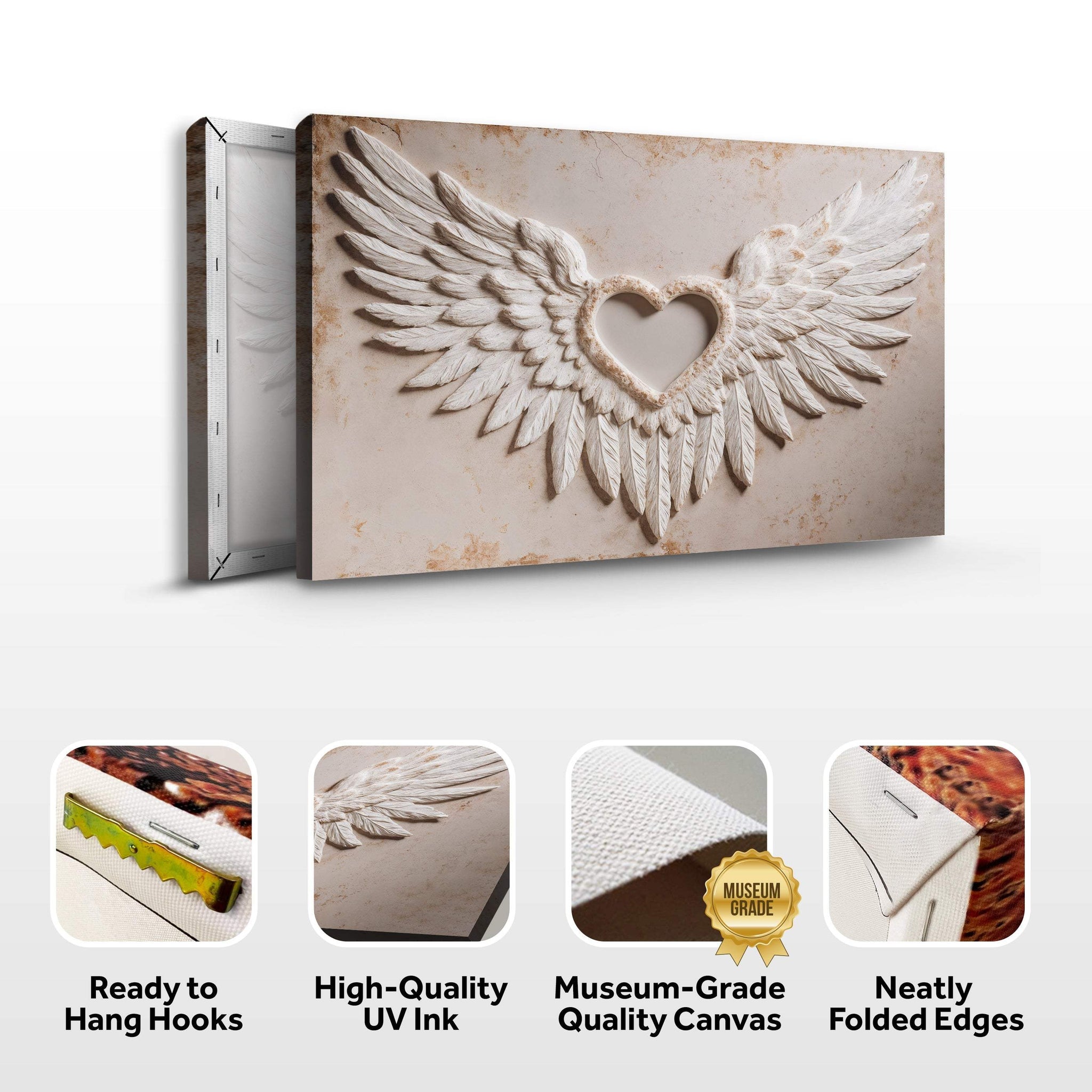 Wings of Love Abstract Wall Art II - Tailored Canvases - Flyclothing LLC