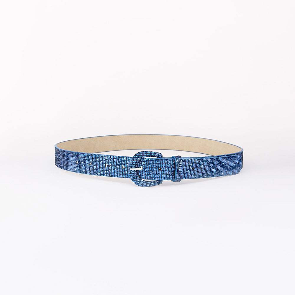 Sequin PU Leather Belt - Trendsi - Flyclothing LLC