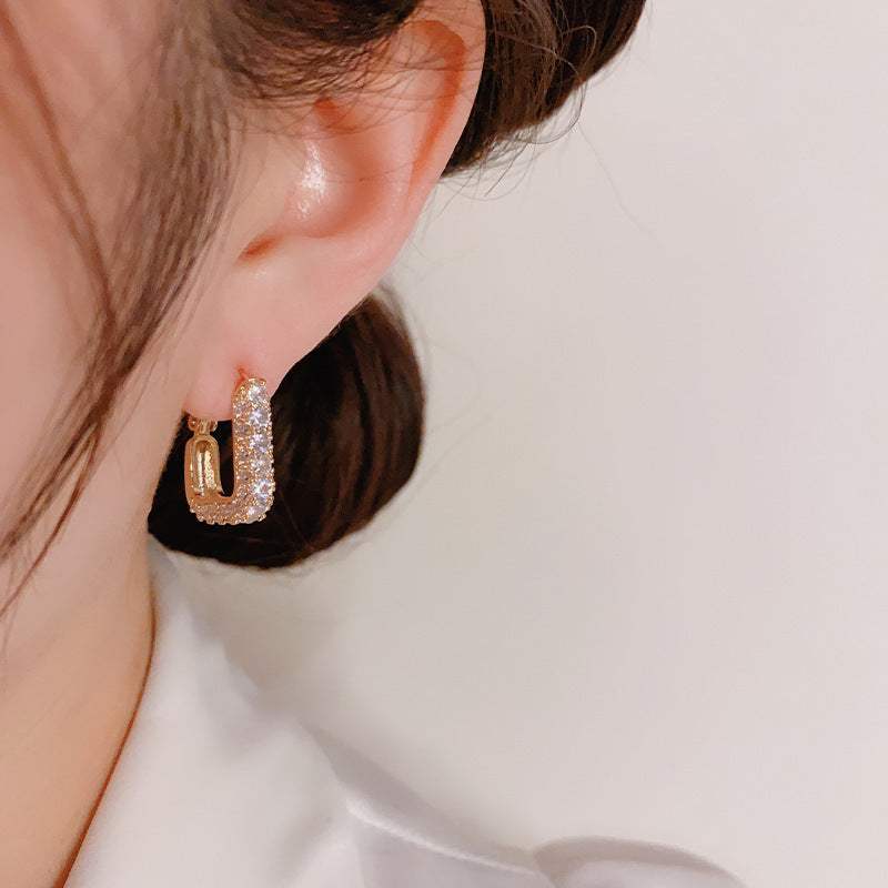 Affordable Luxury Square Snap back Earrings For Women - My Store - Flyclothing LLC