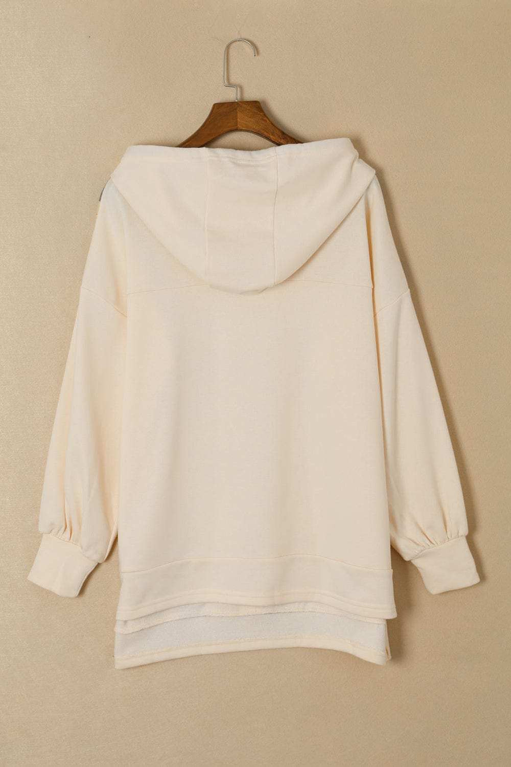 Drawstring Plaid Long Sleeve Hoodie - Trendsi - Flyclothing LLC