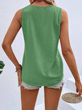 Full Size Decorative Button V-Neck Tank - Trendsi - Flyclothing LLC