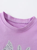 Children's Fox Graphic Ruffle Hem T-Shirt - Trendsi - Flyclothing LLC