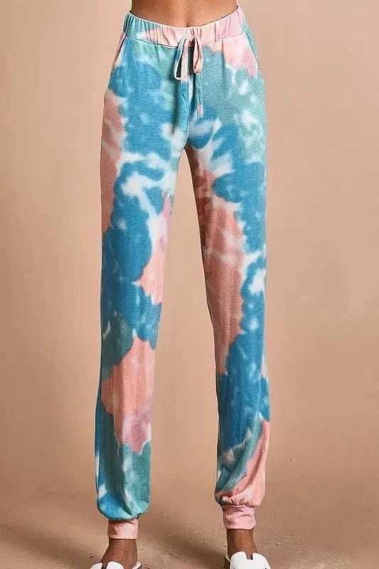 BiBi Tie Dye French Terry Jogger Pants - Trendsi - Flyclothing LLC