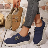 Buckle Accent Casual Loafers - Trendsi - Flyclothing LLC