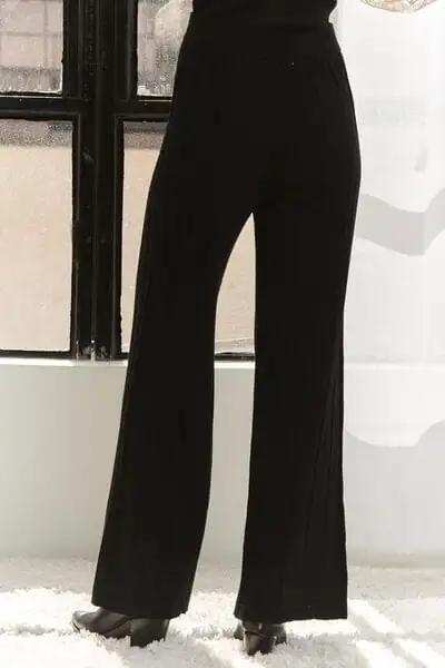 ADORA Tied Wide Leg Knit Pants - Trendsi - Flyclothing LLC