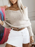 Long Sleeve Cropped Knit Top - Trendsi