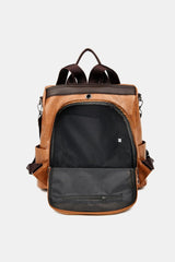 PU Leather Large Backpack Bag - Trendsi