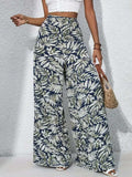 Printed High Waist Wide Leg Pants - Trendsi - Flyclothing LLC