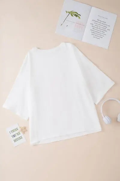 Color Block Star Patched Oversized T-Shirt - Trendsi - Flyclothing LLC