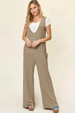 Double Take Full Size Sleeveless Wide Leg Jumpsuit with Pockets - Trendsi - Flyclothing LLC