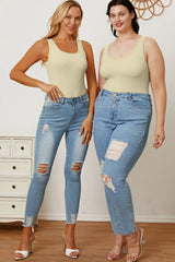 Basic Bae Full Size Square Neck Sleeveless Bodysuit - ShopBasicbae - Flyclothing LLC