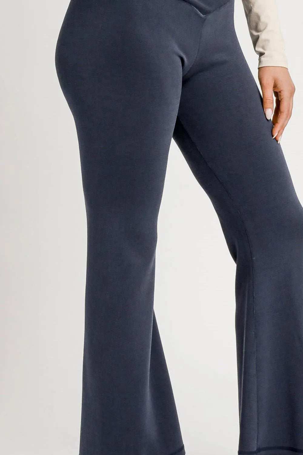 Umgee High-Waisted Flare Leggings - Trendsi - Flyclothing LLC