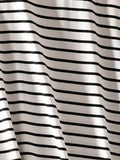 Striped Round Neck Short Sleeve Dress - Trendsi