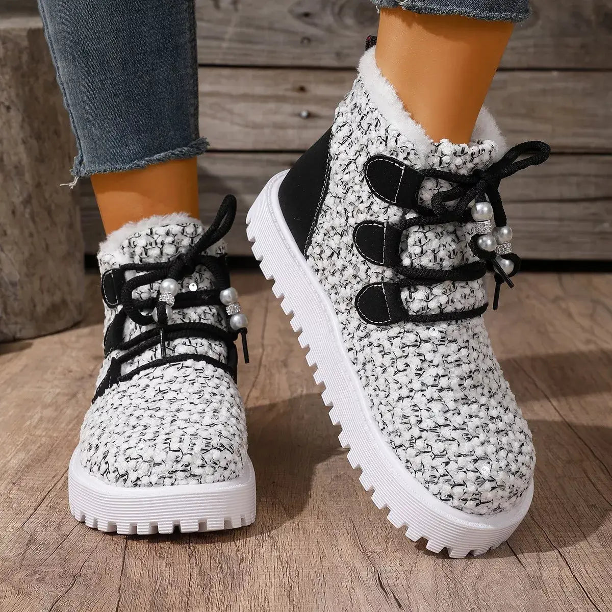 Lace Up Ankle Boots - Trendsi - Flyclothing LLC
