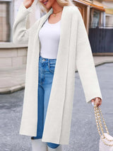 Open Front Longline Coat - Trendsi - Flyclothing LLC