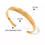 18K Gold-Plated Stainless Steel Open Ring - Trendsi - Flyclothing LLC