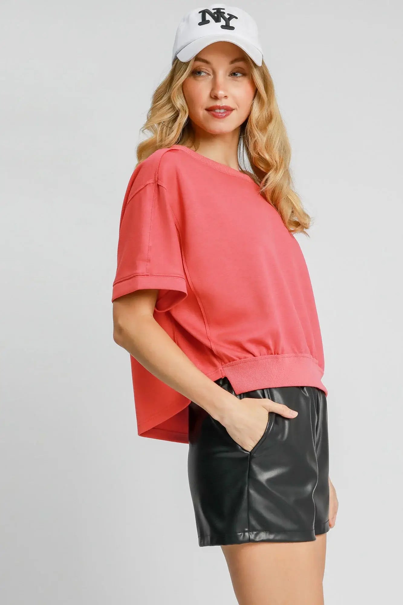 Umgee Full Size Lightweight Cropped Sweatshirt Plus Size - Trendsi - Flyclothing LLC