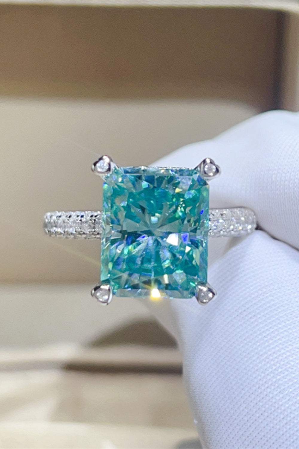 5 Carat Moissanite 925 Sterling Silver Ring - Trendsi - Flyclothing LLC